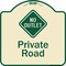 Signmission Designer Series-Private Road With No Outlet Symbol Tan & Green, 18" x 18", TG-1818-9773 A-DES-TG-1818-9773 - alternate 1